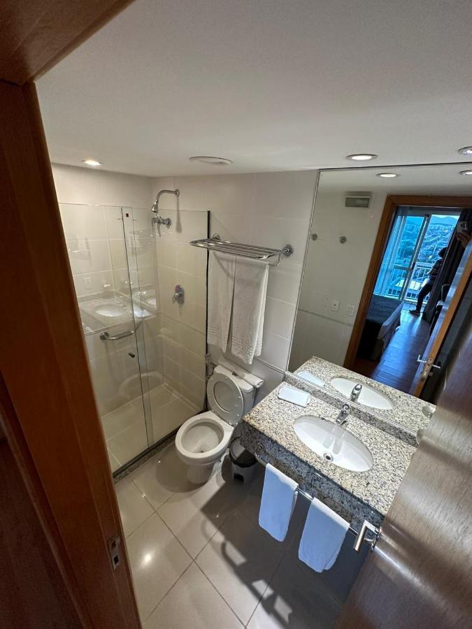 Aparthotel Flat Com Vista Panoramica -15- Na Barra Da Tijuca - Estacionamento Gratuito - Frigobar - Ar Condicionado - Piscina - Academia - Balsa Gratis - Varanda - Vista Parcial Mar E Lagoa *