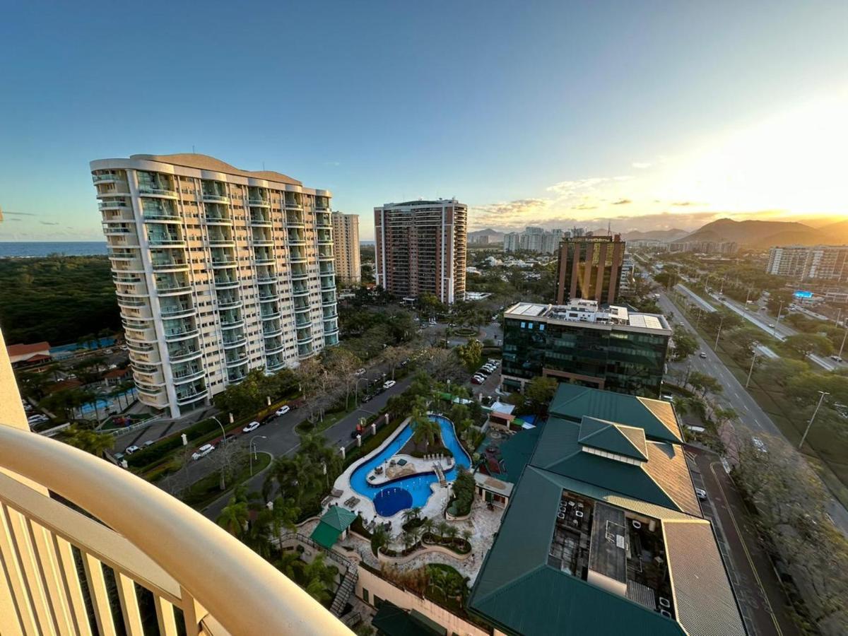 Flat Com Vista Panoramica -15- Na Barra Da Tijuca - Estacionamento Gratuito - Frigobar - Ar Condicionado - Piscina - Academia - Balsa Gratis - Varanda - Vista Parcial Mar E Lagoa Aparthotel *