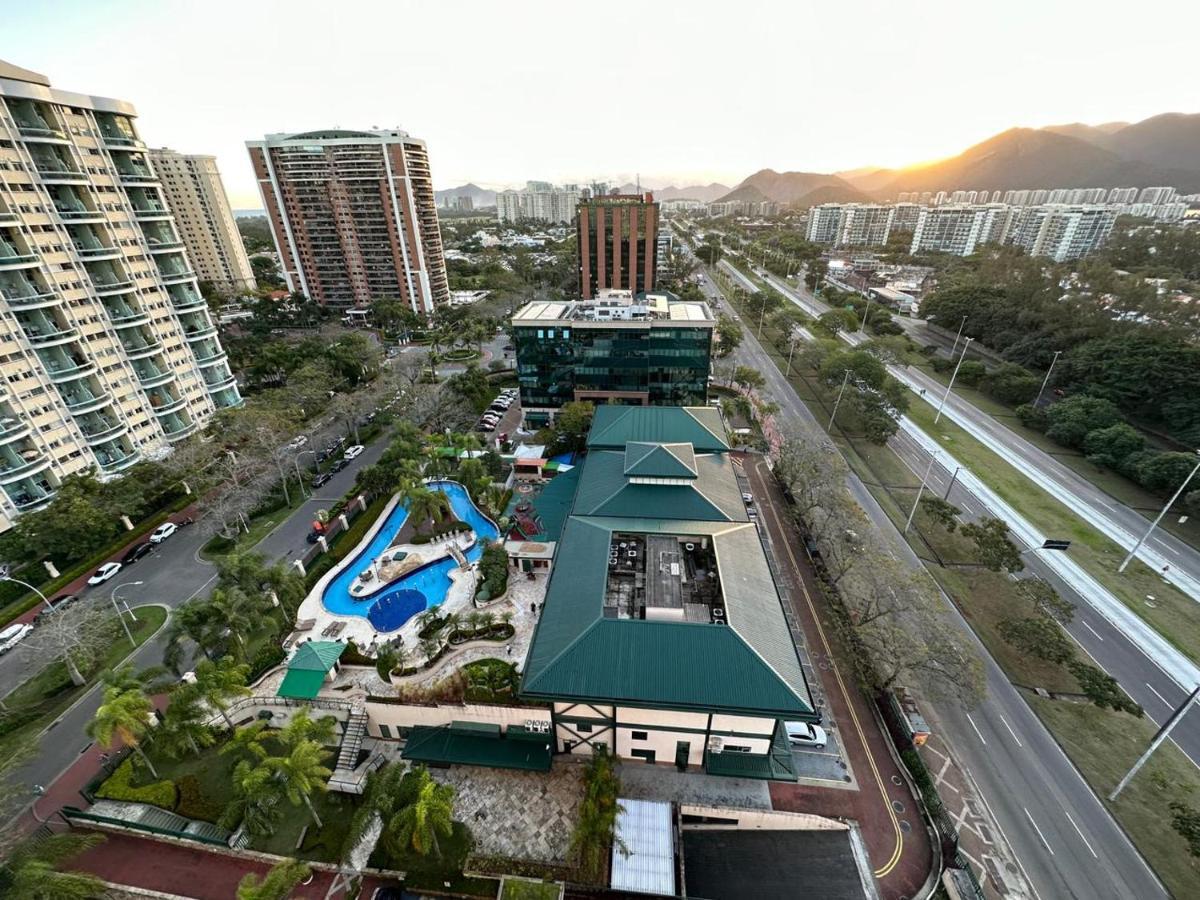Apartahotel Flat Com Vista Panoramica -15- Na Barra Da Tijuca - Estacionamento Gratuito - Frigobar - Ar Condicionado - Piscina - Academia - Balsa Gratis - Varanda - Vista Parcial Mar E Lagoa *