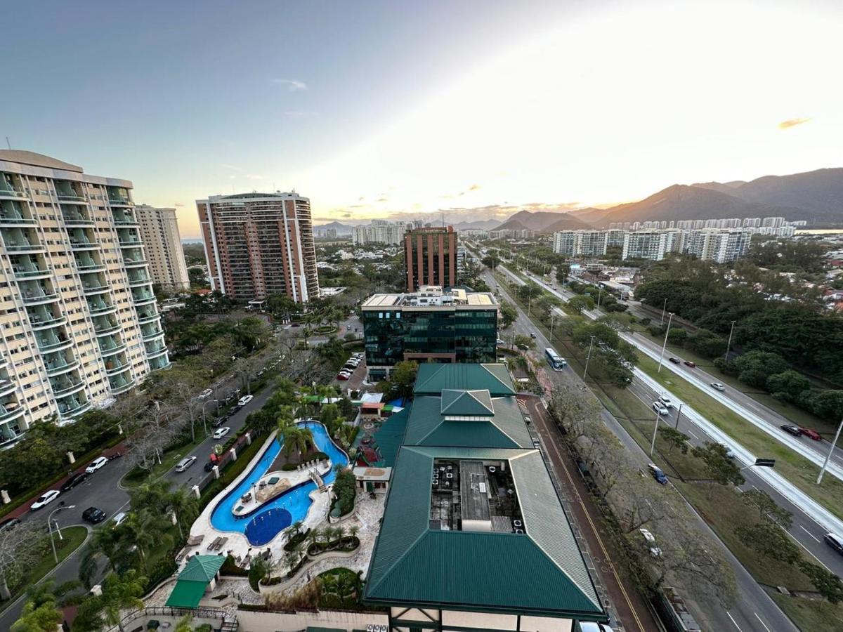 Aparthotel Flat Com Vista Panoramica -15- Na Barra Da Tijuca - Estacionamento Gratuito - Frigobar - Ar Condicionado - Piscina - Academia - Balsa Gratis - Varanda - Vista Parcial Mar E Lagoa Rio de Janeiro