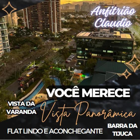 Flat Com Vista Panoramica -15- Na Barra Da Tijuca - Estacionamento Gratuito - Frigobar - Ar Condicionado - Piscina - Academia - Balsa Gratis - Varanda - Vista Parcial Mar E Lagoa