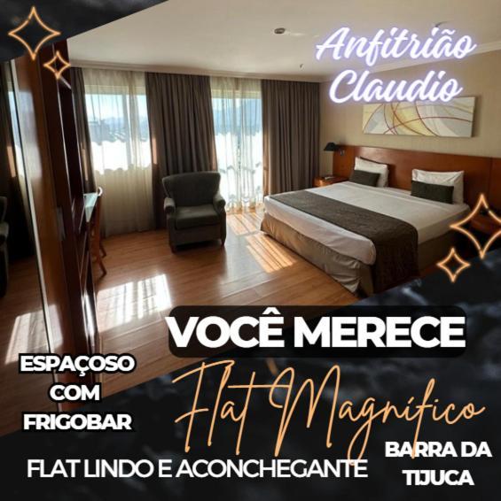 Flat Com Vista Panoramica -15- Na Barra Da Tijuca - Estacionamento Gratuito - Frigobar - Ar Condicionado - Piscina - Academia - Balsa Gratis - Varanda - Vista Parcial Mar E Lagoa