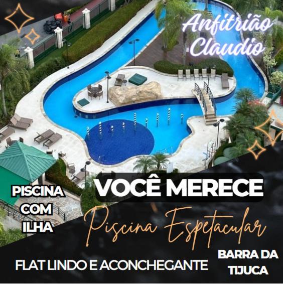 Aparthotel Flat Com Vista Panoramica -15- Na Barra Da Tijuca - Estacionamento Gratuito - Frigobar - Ar Condicionado - Piscina - Academia - Balsa Gratis - Varanda - Vista Parcial Mar E Lagoa Rio de Janeiro